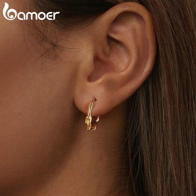 Dachshund Hoop Earrings 925 Sterling Silver