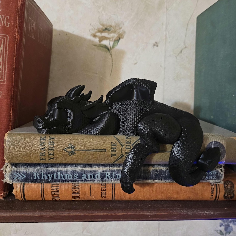 🐉💫Sleeping Dragon Bookshelf Decor