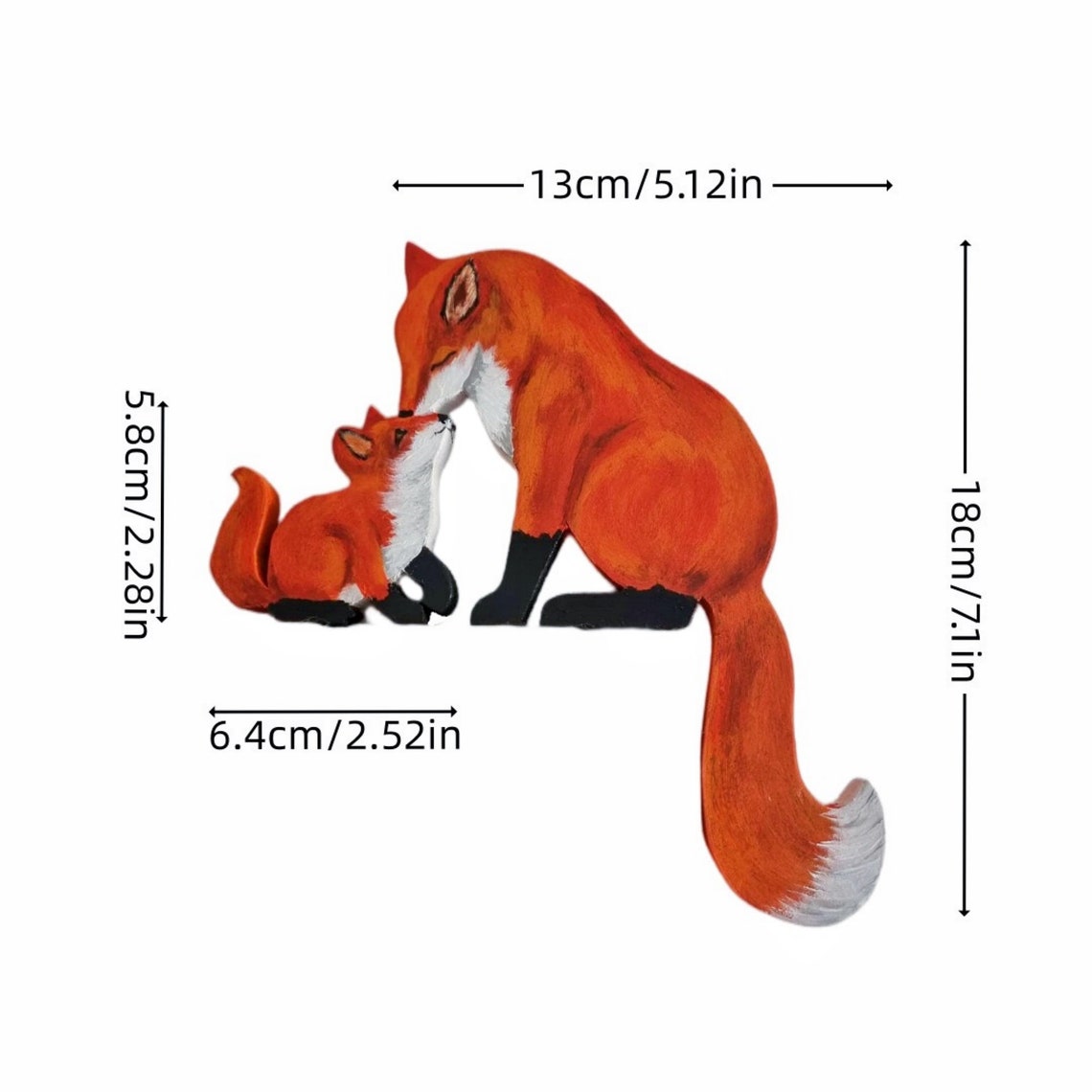 Fox Door Corner Wooden Decoration