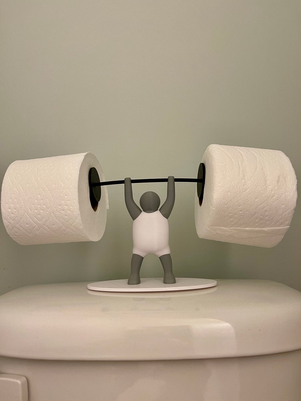 Funny Weightlifter Toilet Roll Holder