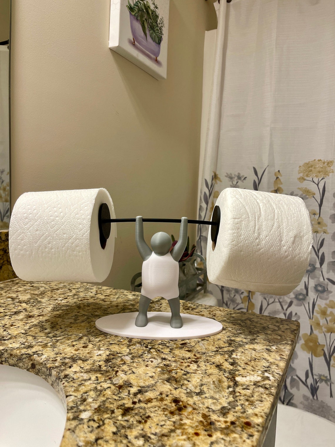 Funny Weightlifter Toilet Roll Holder