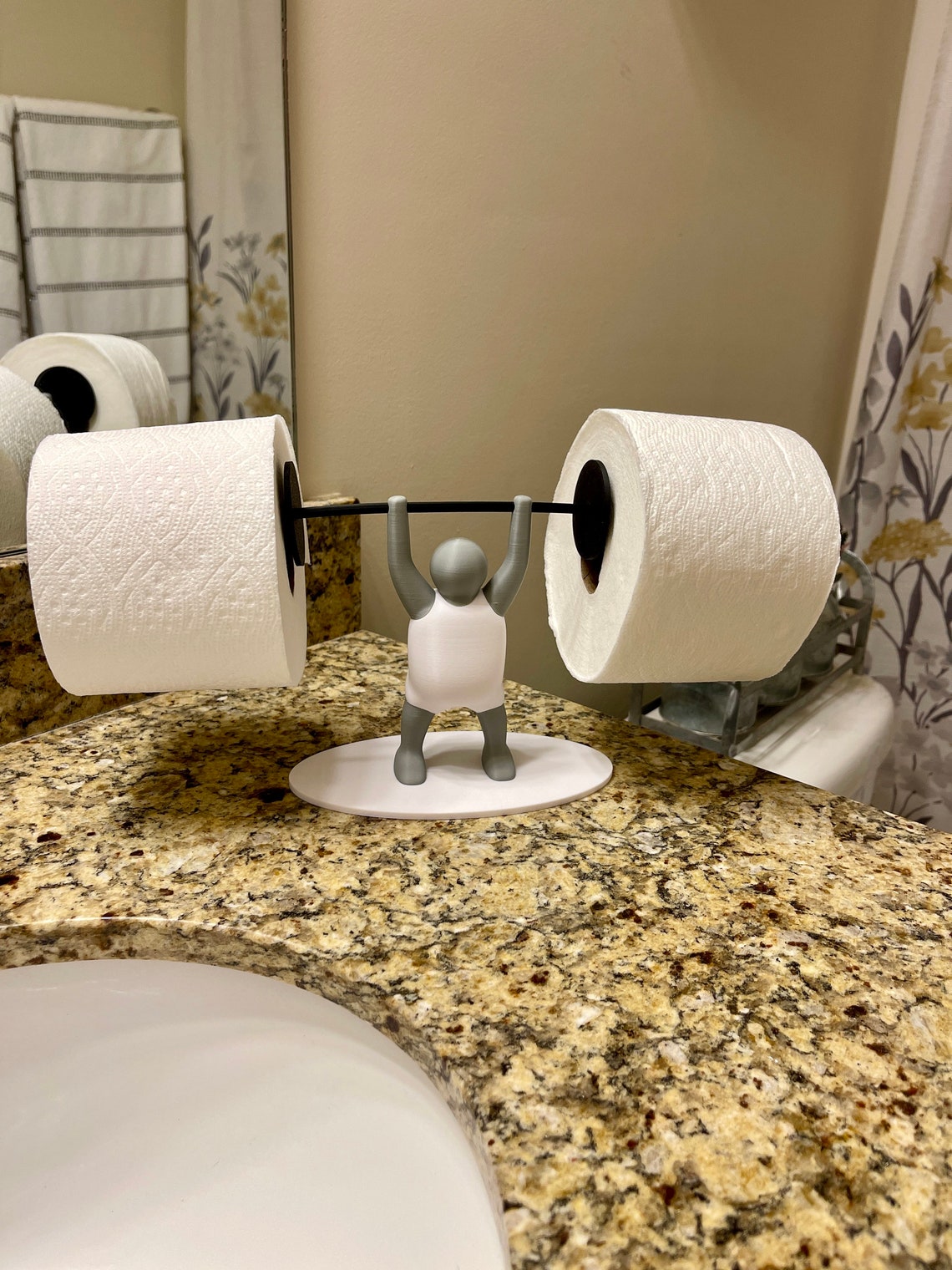 Funny Weightlifter Toilet Roll Holder