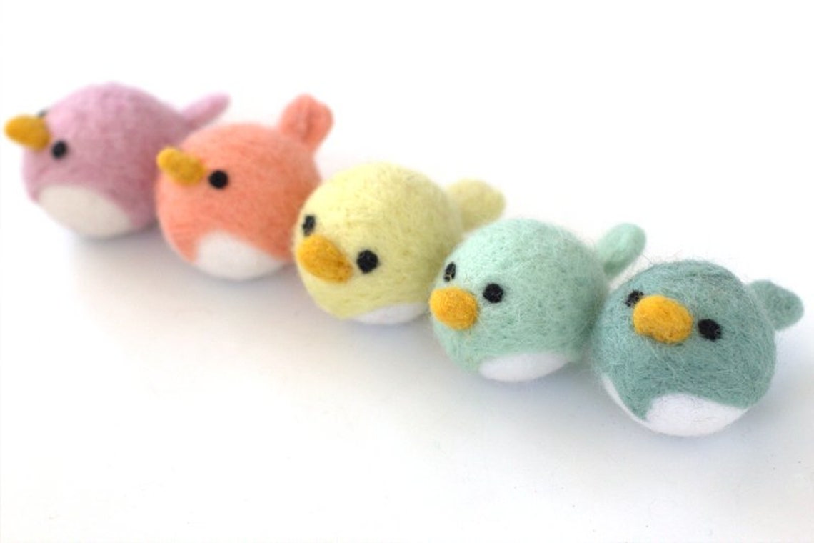 Spring Bird Chick Felt Shapes - 5 Pcs