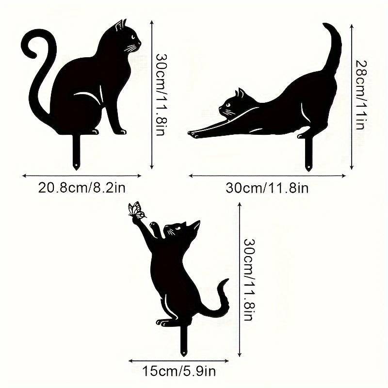 🐈‍⬛ Black Cat Silhouette Garden Decor (Set of 3)
