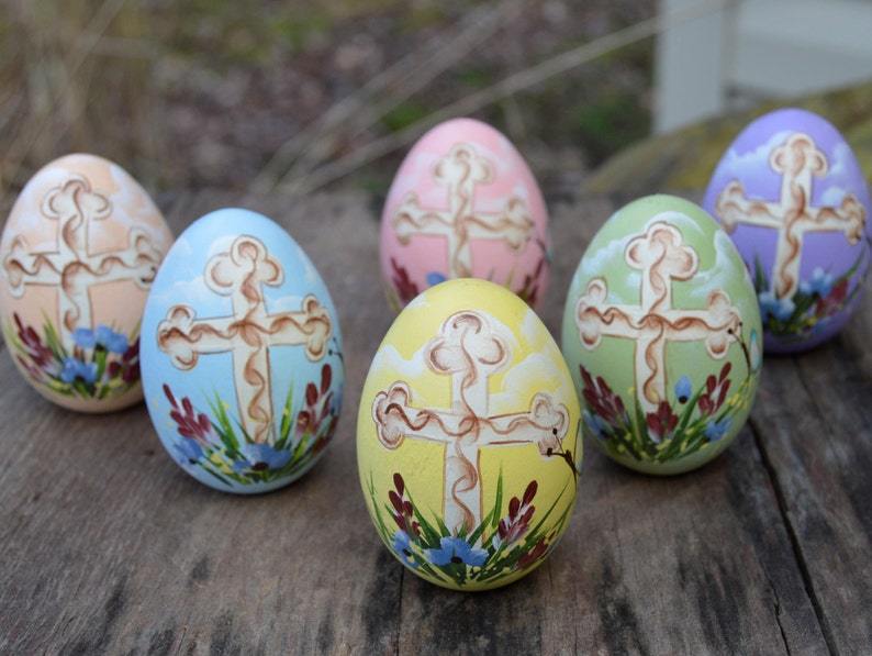 Wooden Cross Egg