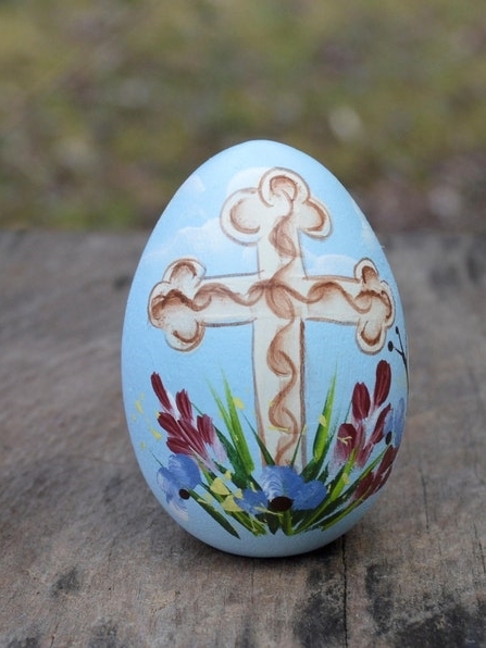 Wooden Cross Egg