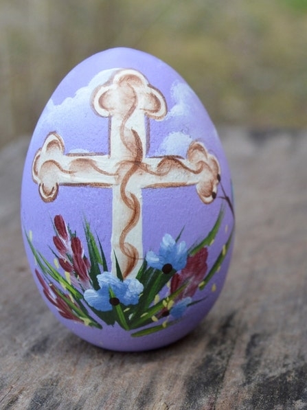 Wooden Cross Egg