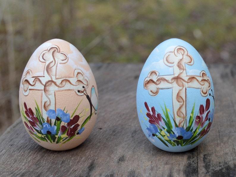Wooden Cross Egg