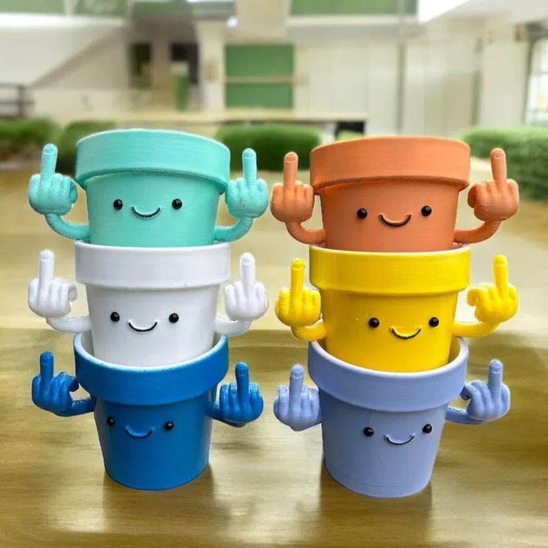 Funny & Unique Middle Finger Plant Pot