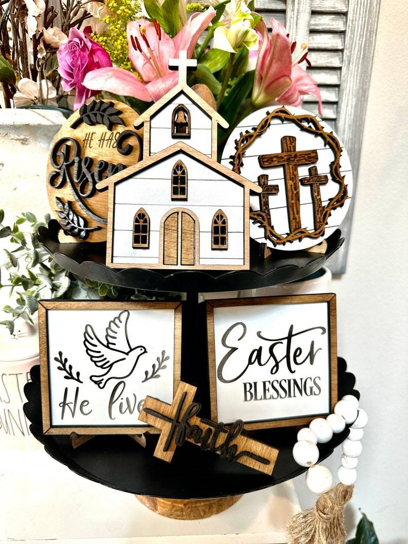 ✝️Easter Tiered Tray Decor