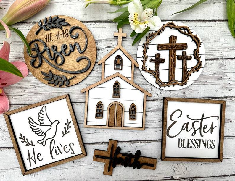 ✝️Easter Tiered Tray Decor