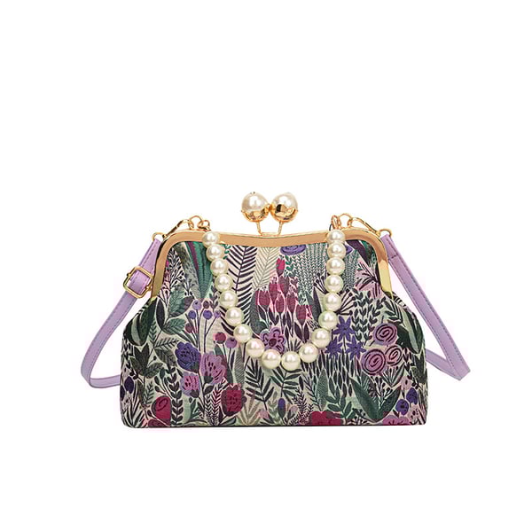 Vintage Flower Embroidery Handbag
