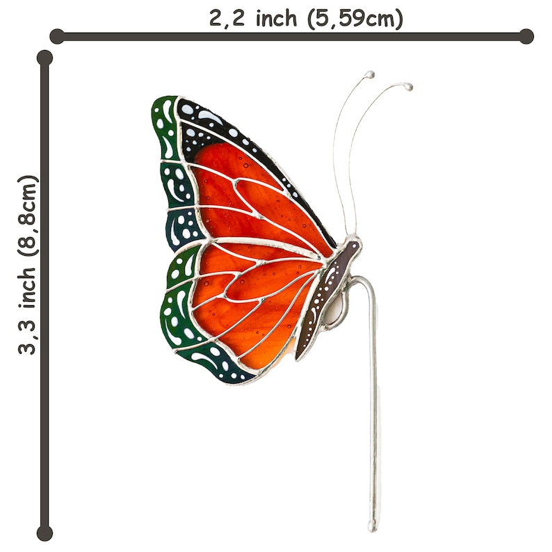 🦋Butterfly Stained Glass Suncatcher – Elegant Pot Decoration & Sunroom Accent