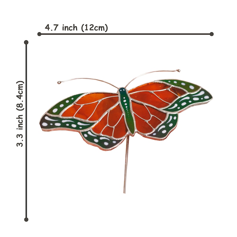 🦋Butterfly Stained Glass Suncatcher – Elegant Pot Decoration & Sunroom Accent