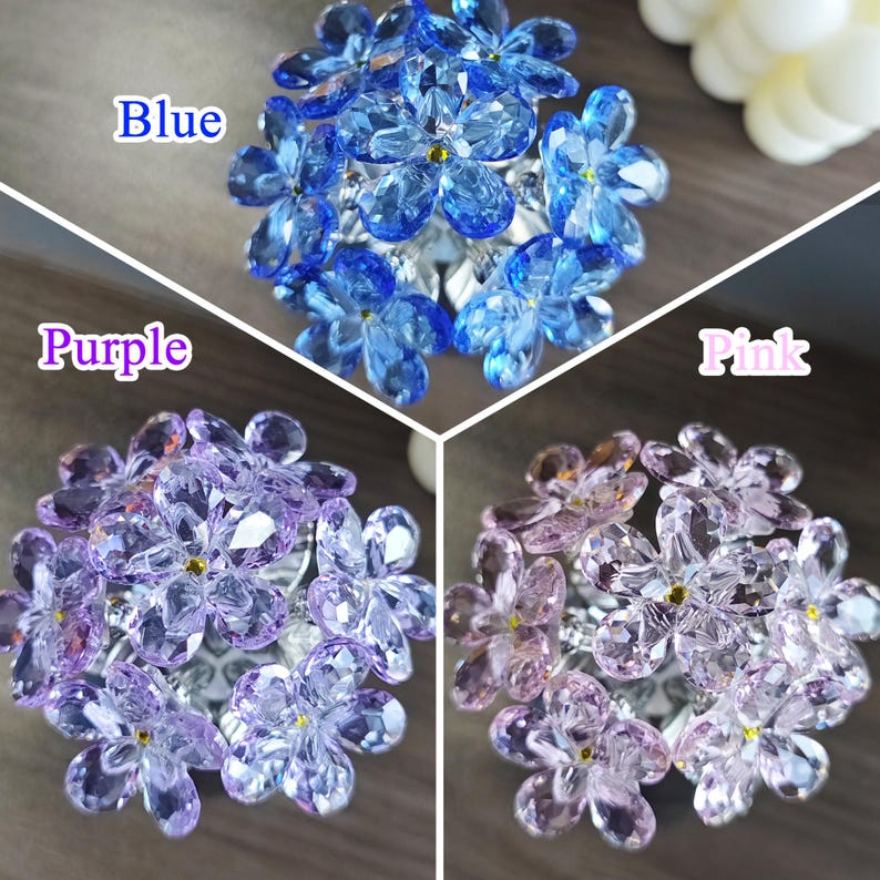Handmade Crystal Forget-Me-Not Flower Ornament