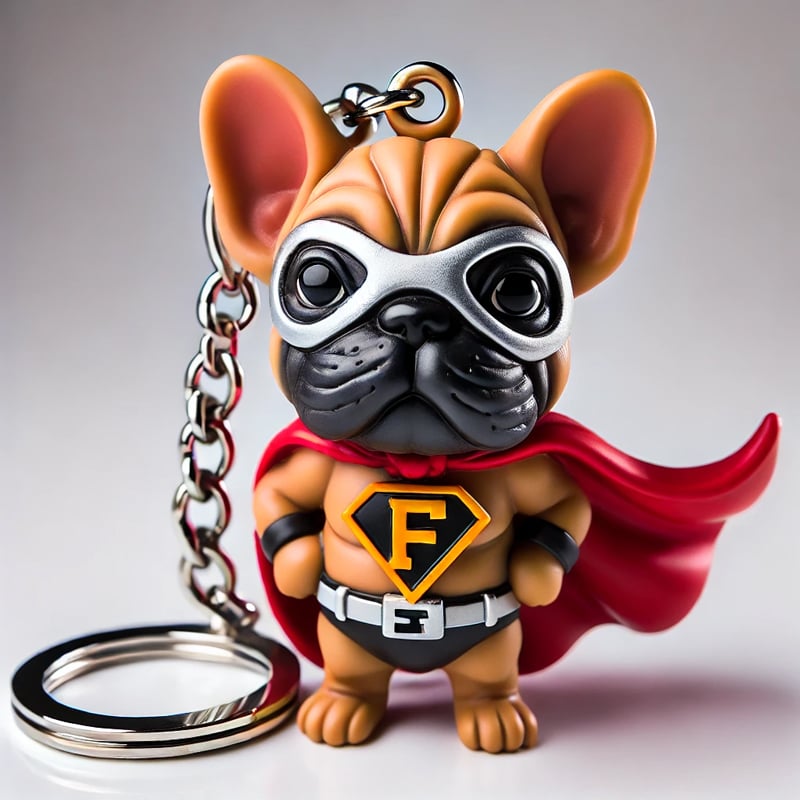 Attitude French Bulldog Keychain