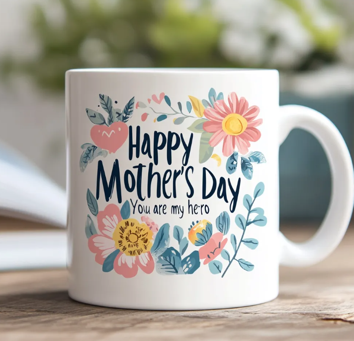 🌸 Happy Mother's Day Floral Mug - A Heartfelt Gift for Mom 🌸