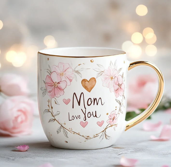 🌸 Happy Mother's Day Floral Mug - A Heartfelt Gift for Mom 🌸