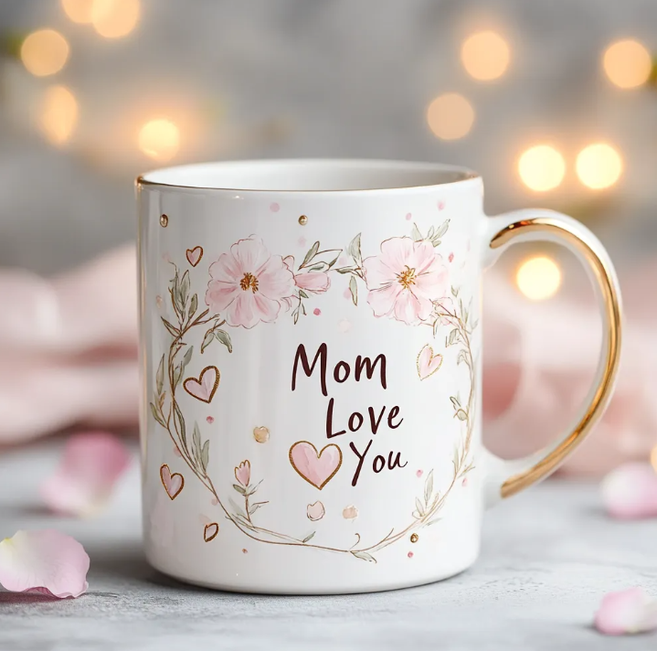 🌸 Happy Mother's Day Floral Mug - A Heartfelt Gift for Mom 🌸