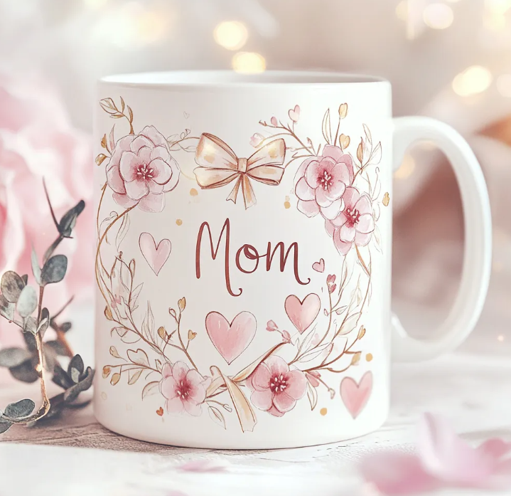 🌸 Happy Mother's Day Floral Mug - A Heartfelt Gift for Mom 🌸
