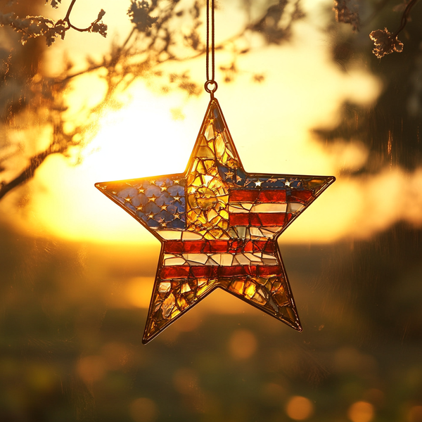Patriotic Memorial Flag Ornament