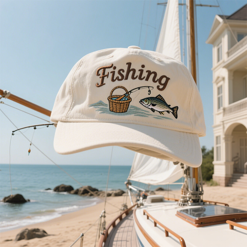 Fishing Embroidered Cap