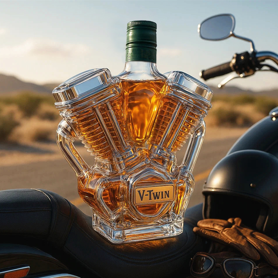 V-Twin Whiskey Bottle