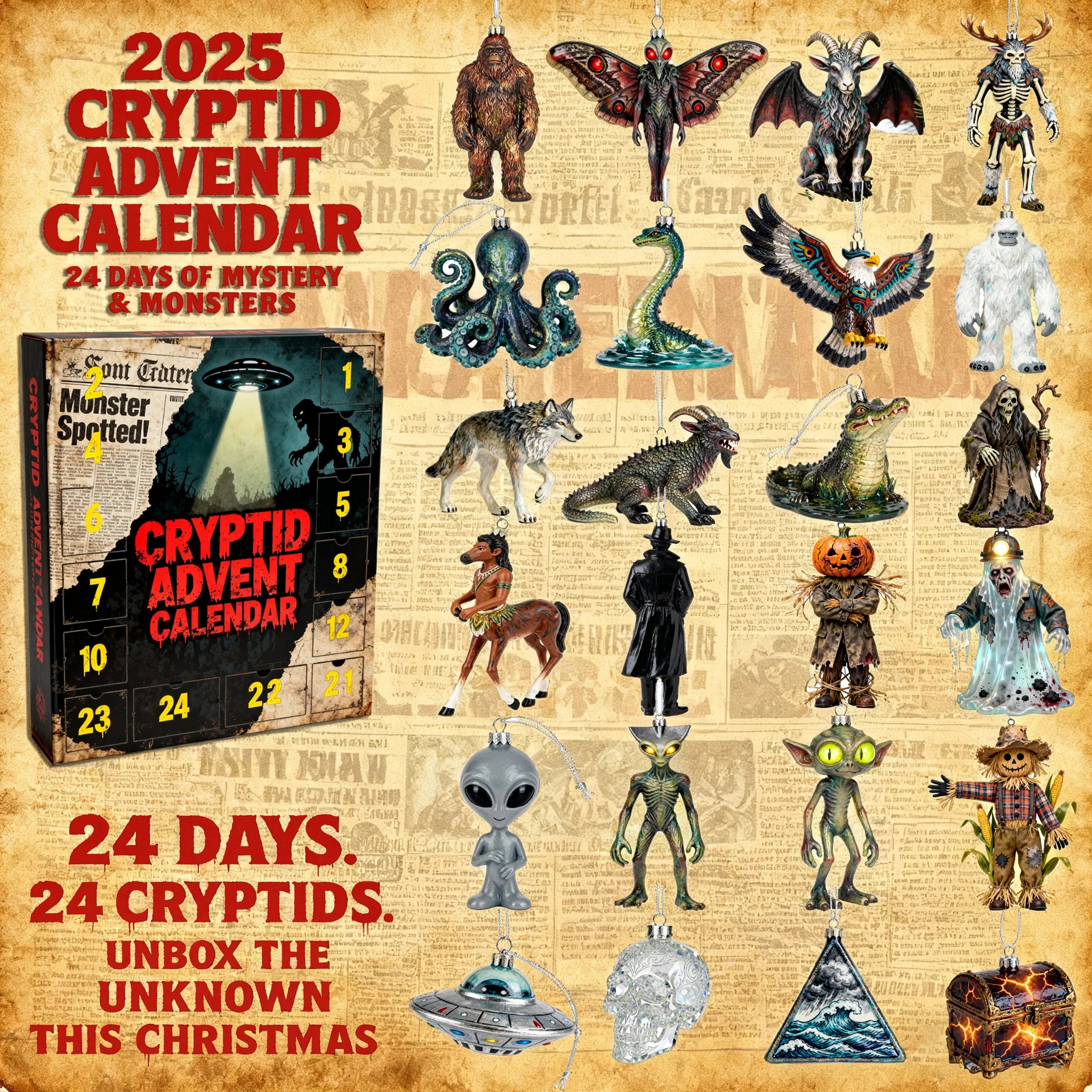 Mysteries of the Unknown – 2025 Cryptid Advent Calendar