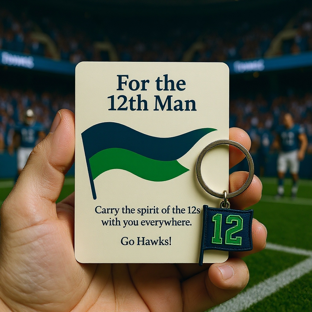 🏈12th Fan Keychain – Your Spirit, Our Strength