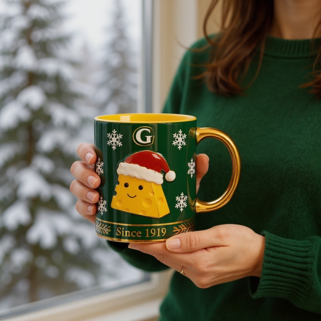 🧀🏈 Green Bay Cheesehead Holiday Mug – Since 1919