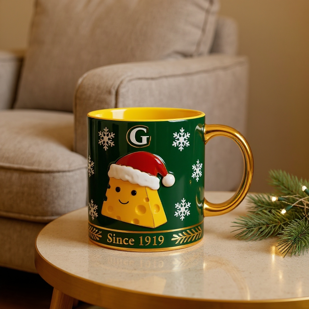 🧀🏈 Green Bay Cheesehead Holiday Mug – Since 1919