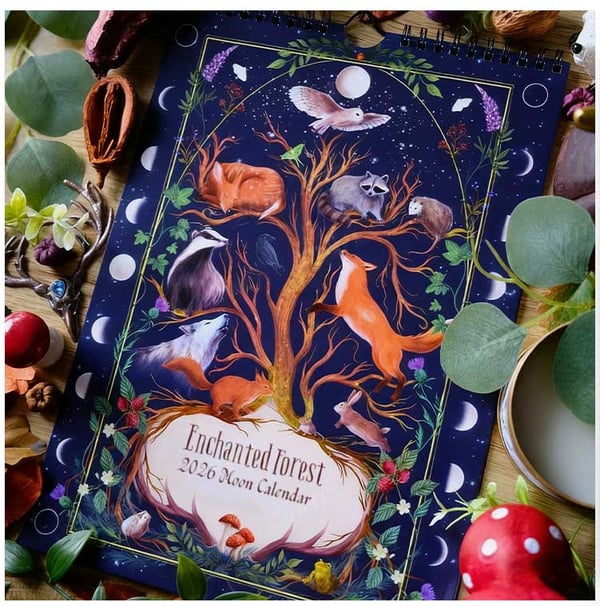 🗓️🎄✨Enchanted Forest 2026 Moon Calendar