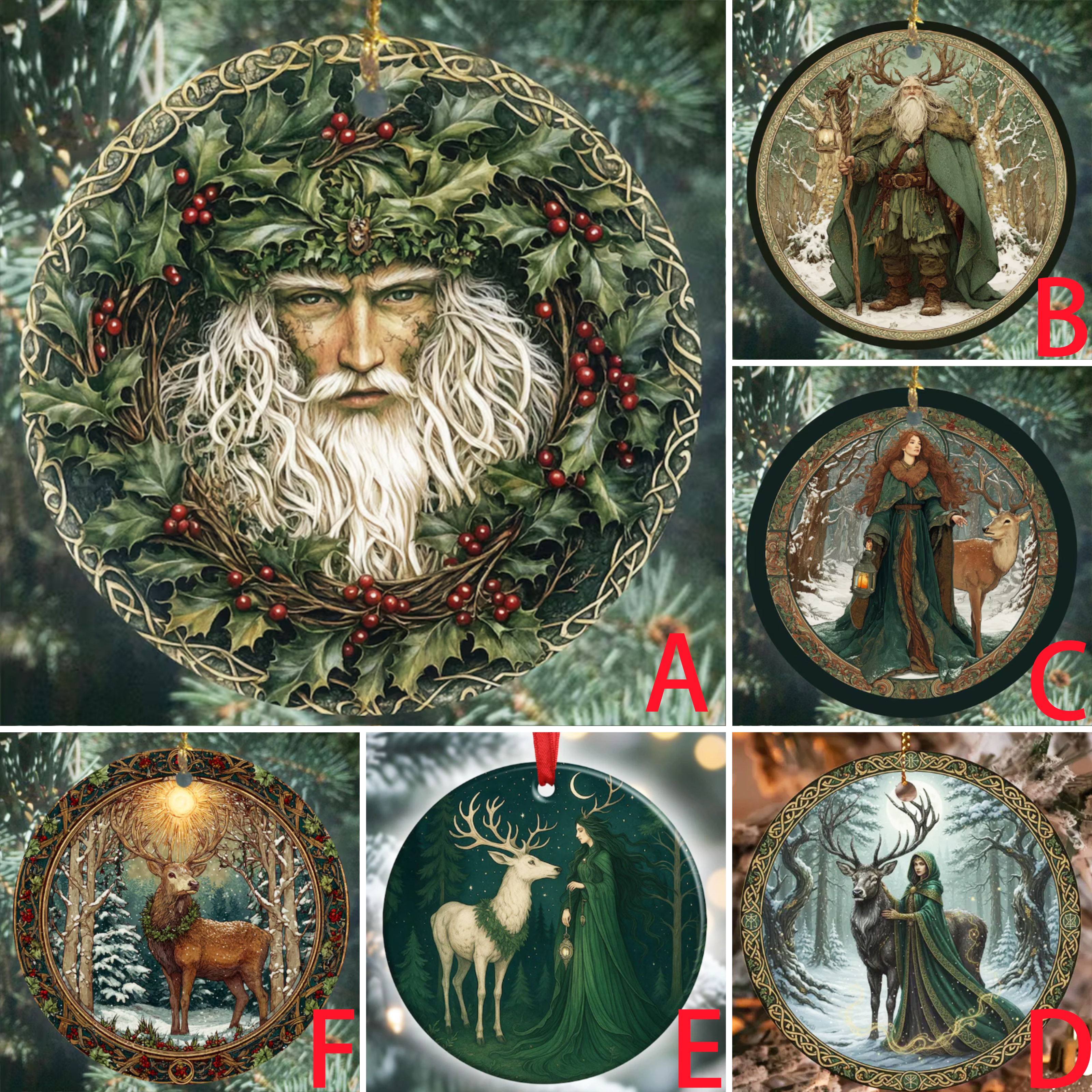 Celtic Winter Ornaments