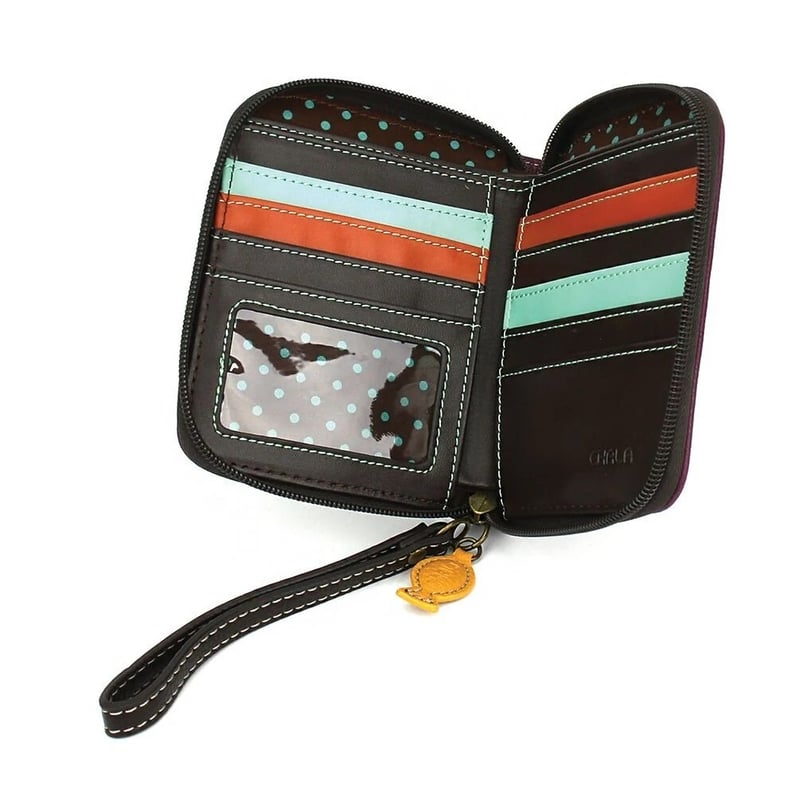 🐾 Zip Around Wallet – Gray Tabby Cat