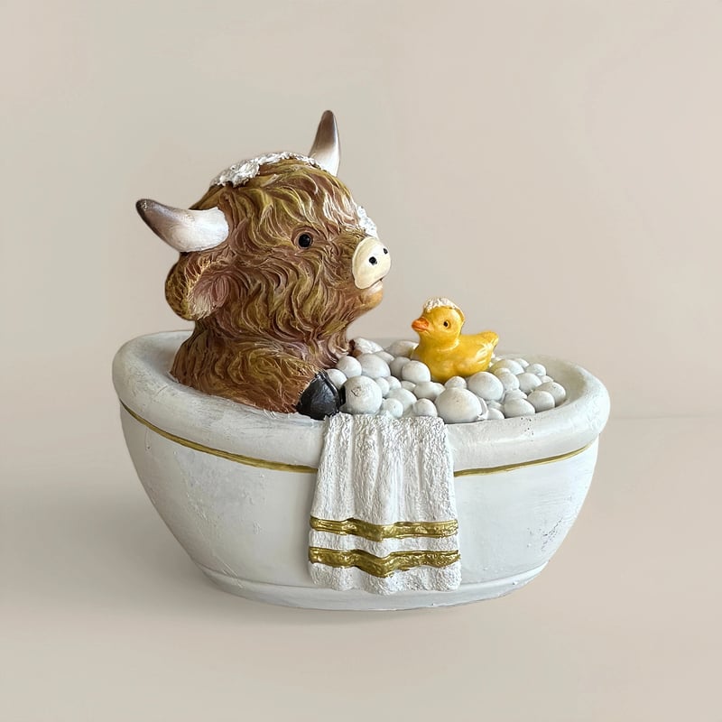 🔥Last Day 49% OFF- Highland Cow Bathroom Ornaments