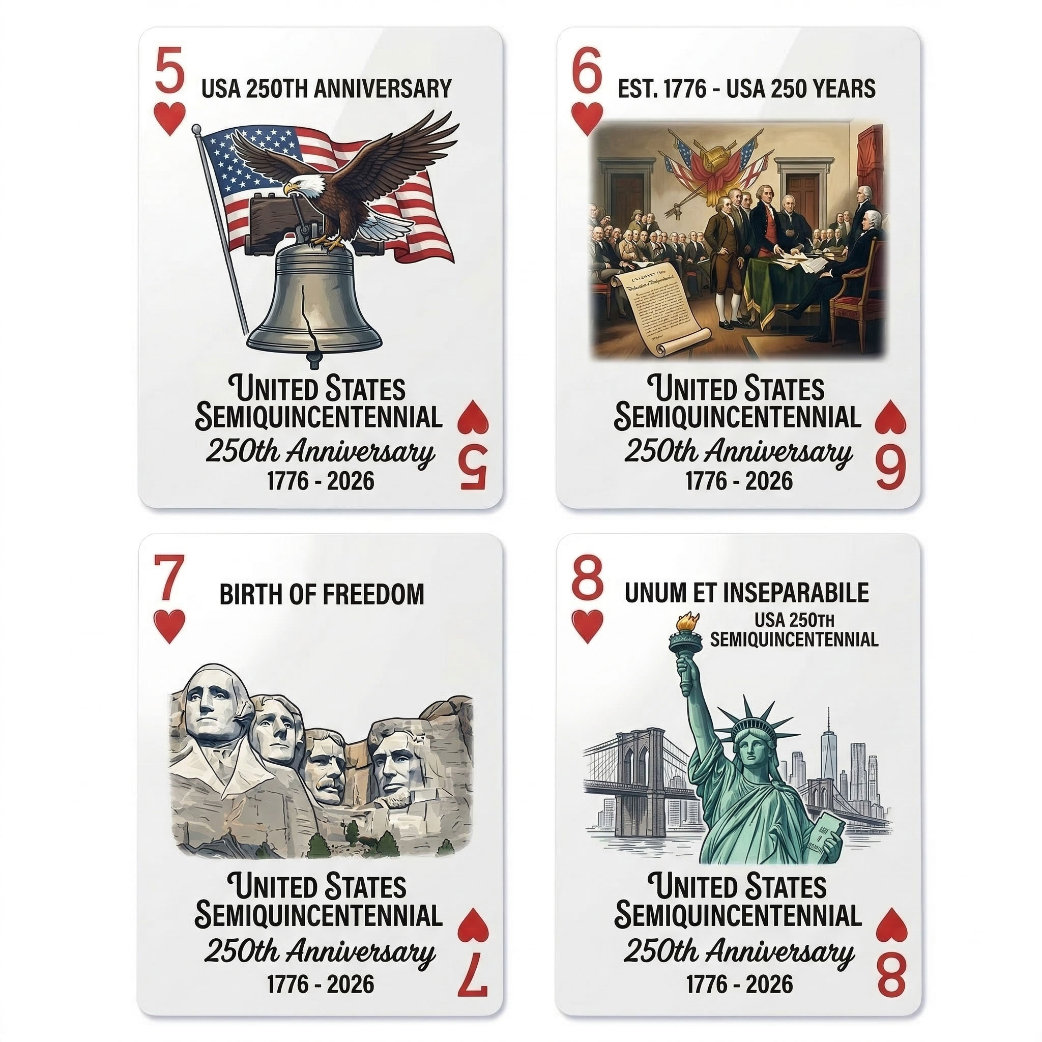 USA 250th Anniversary Commemorative Playing Cards