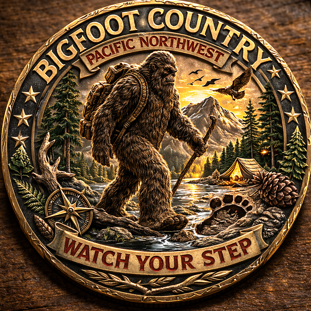 Bigfoot Country Explorer Challenge Coin