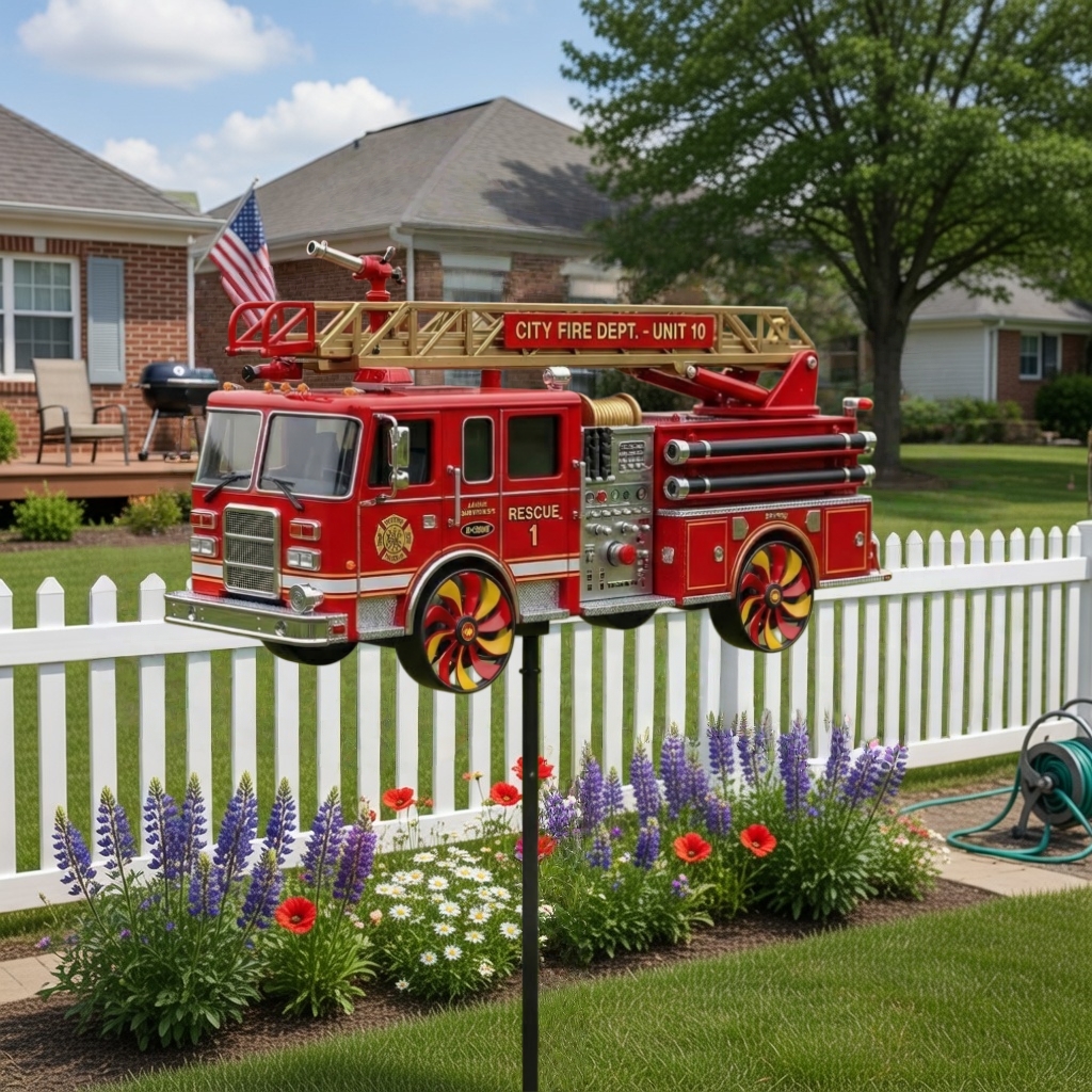 🎖️Fire Truck Garden Wind Spinner Limited Edition