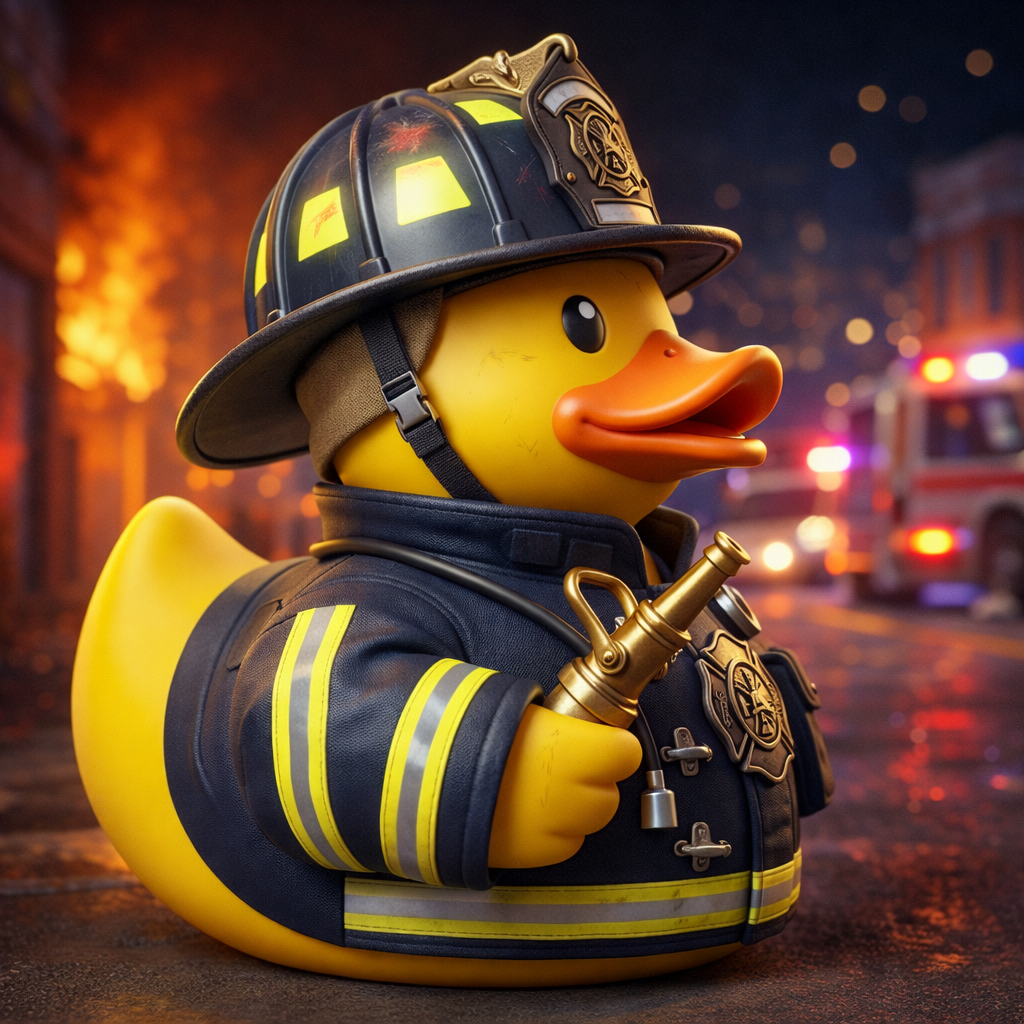 🚒🦆 Firefighter Hero Duck