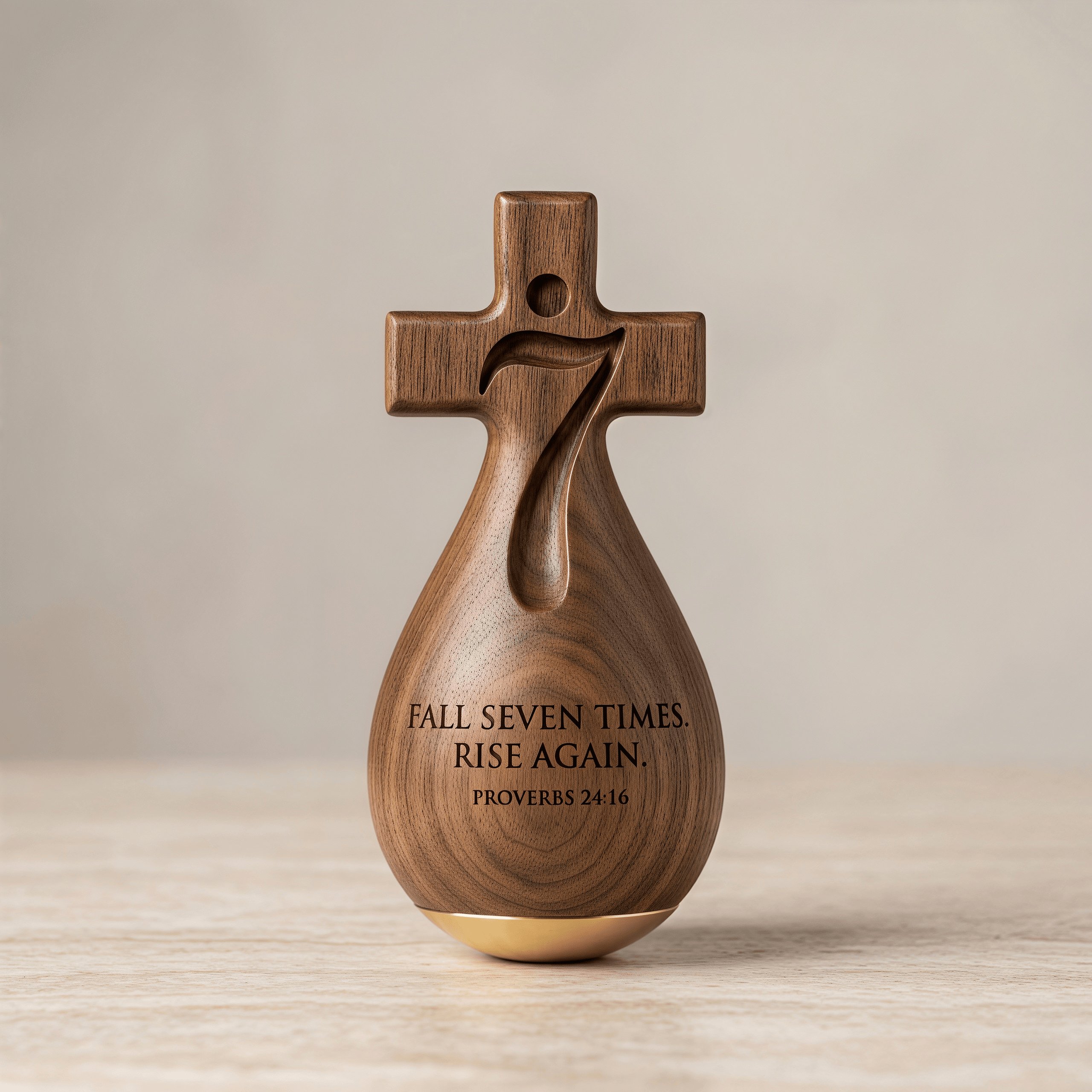 ✨Proverbs 24:16 – Faithful Roly-Poly Ornament