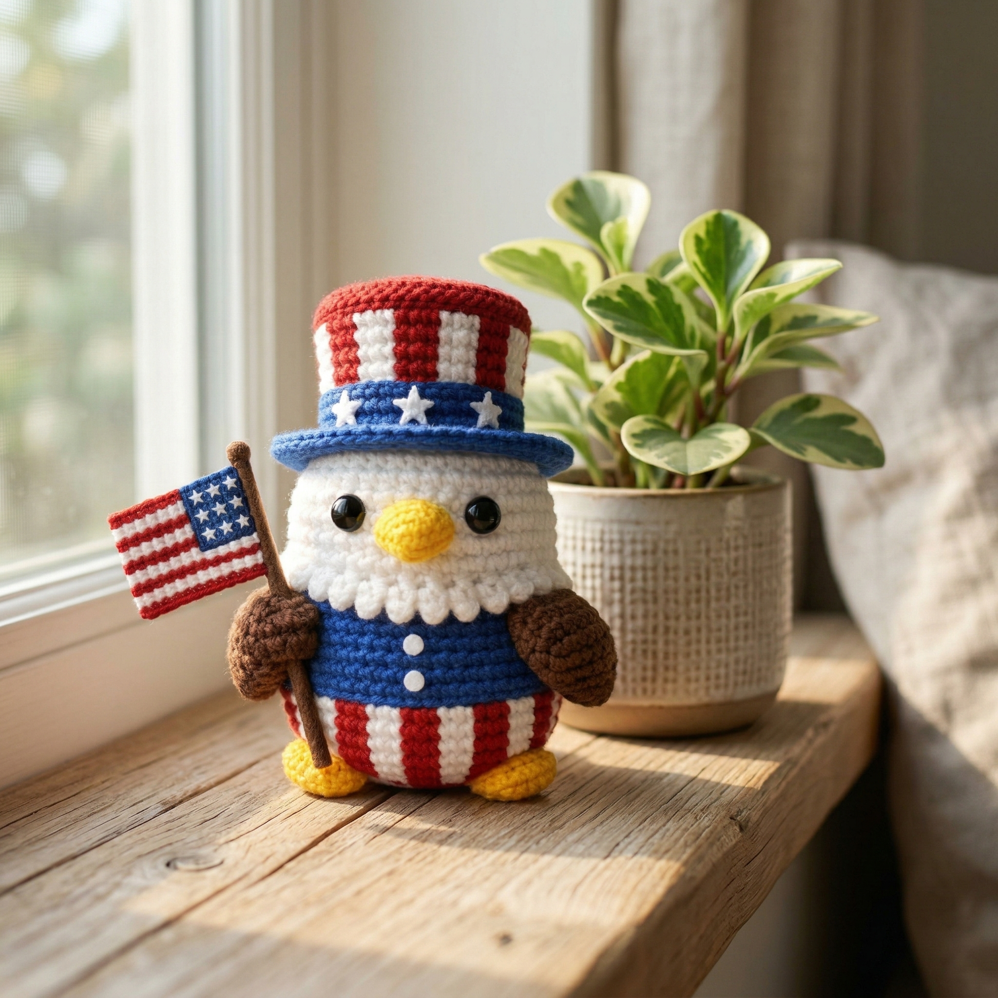 😮🦅Patriotic Crochet Eagle