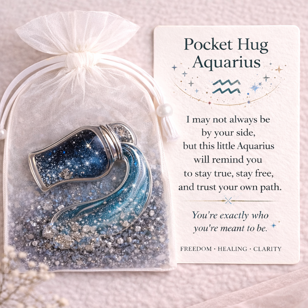 ✨🎁Zodiac Glass Pocket Hug