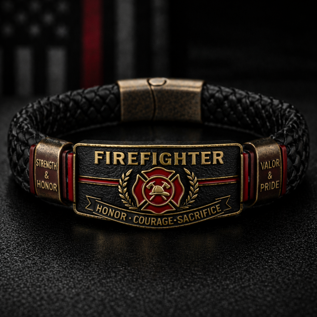 🔥 Firefighter HonorBracelet – A Tribute to Courage & Sacrifice