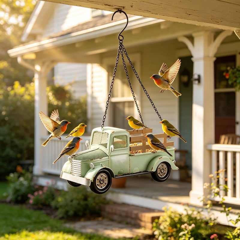 🚛🐦 Vintage Truck Bird Feeder – Add a Touch of Nostalgia to Your Garden