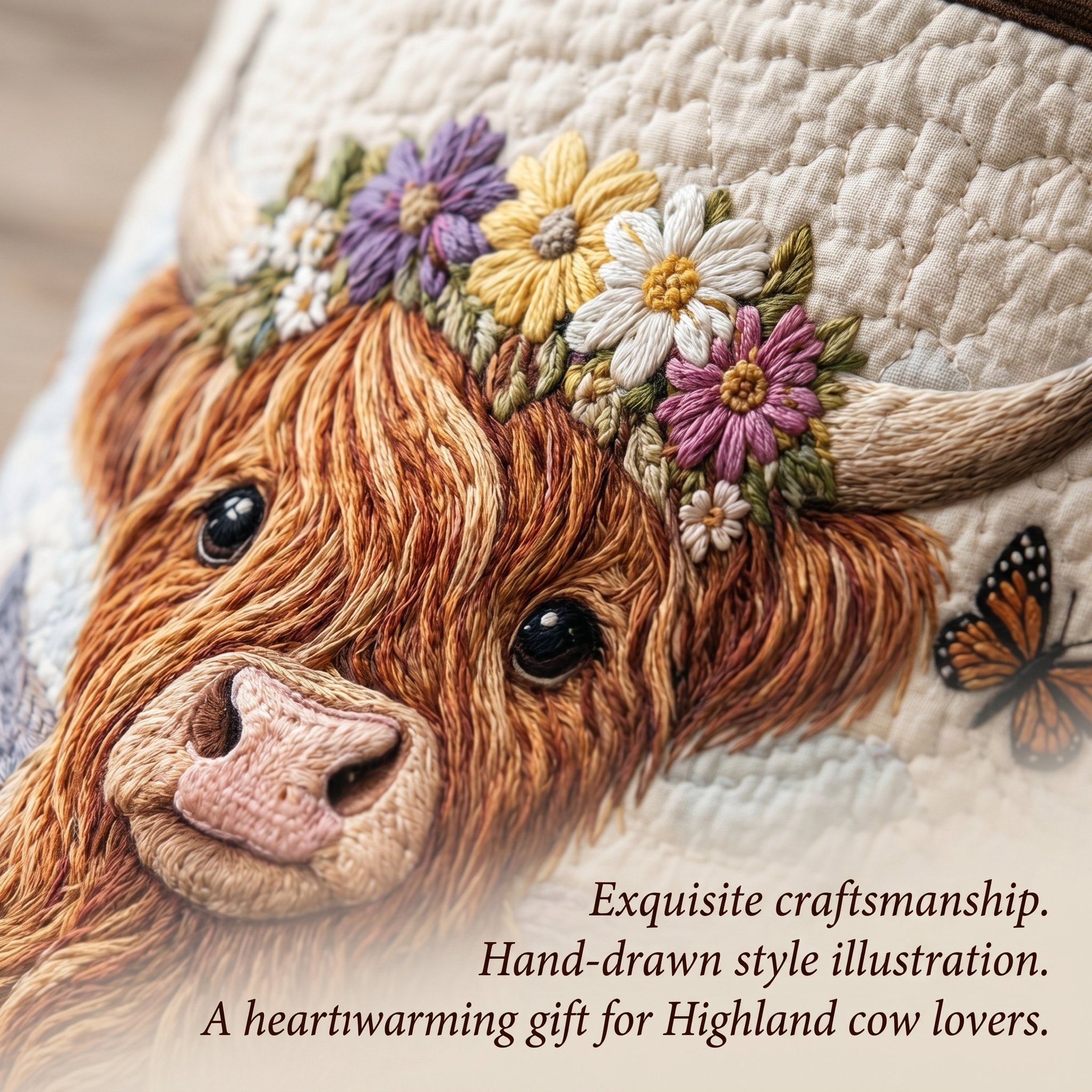 🌱🐂Highland Cow Garden Charm Storage Basket