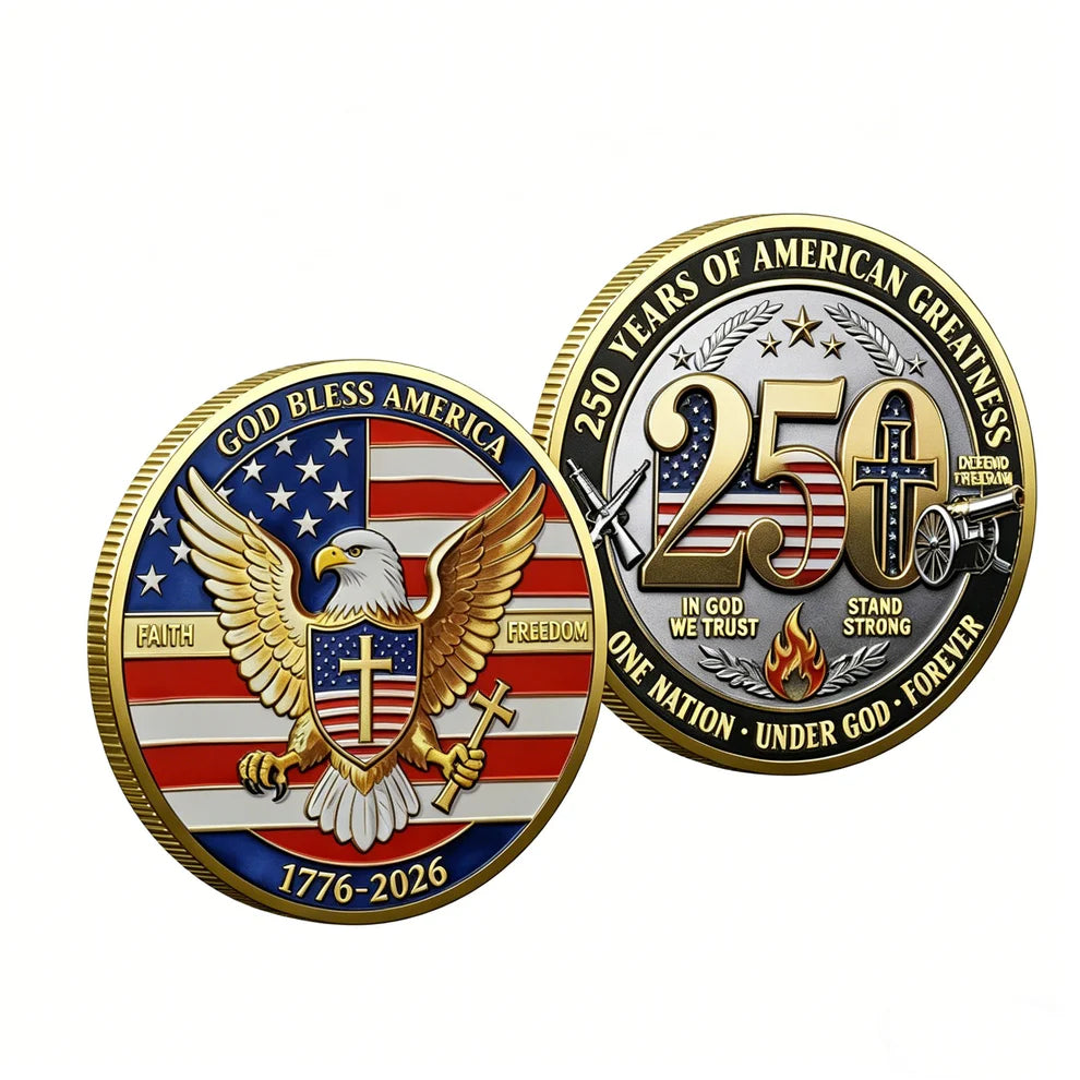 ✨9PCS USA 250th Anniversary Commemorative Coin Gift Set