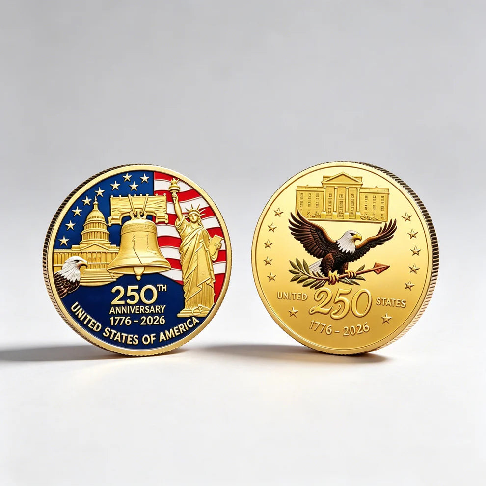 ✨9PCS USA 250th Anniversary Commemorative Coin Gift Set