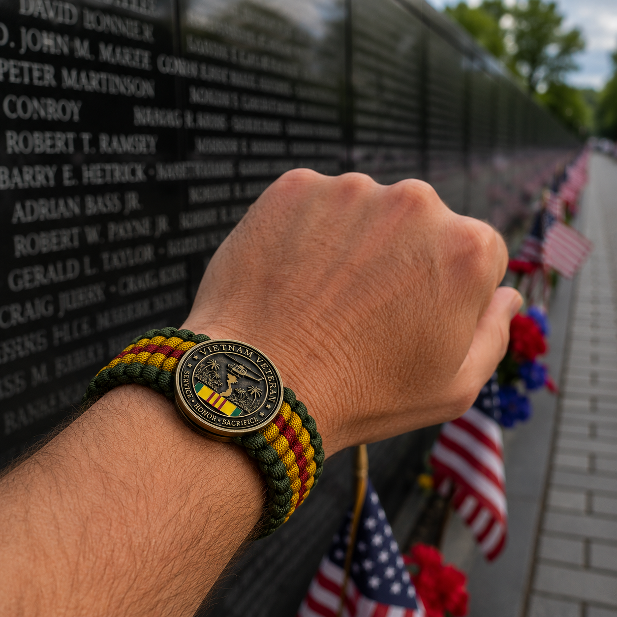🎖️Vietnam Veteran Survival Tribute Paracord Bracelet