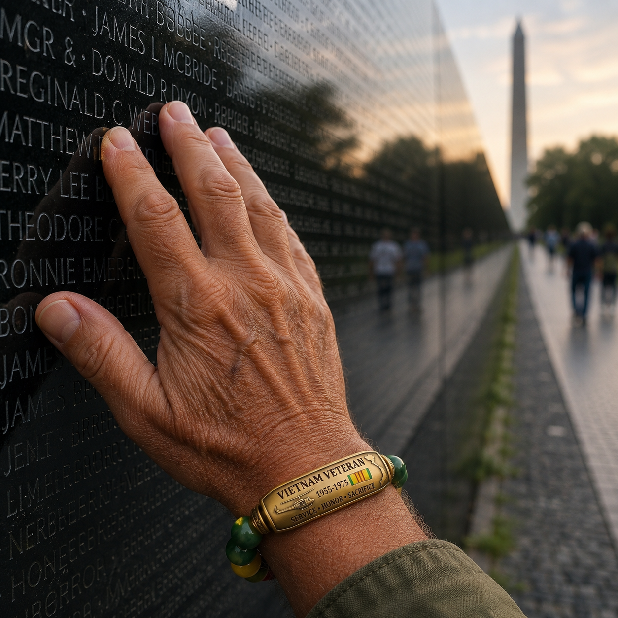 🎖️Vietnam Veteran Tribute Beaded Bracelet with Giftbox