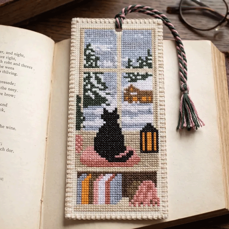 🐈Handmade Black Cat Bookmark
